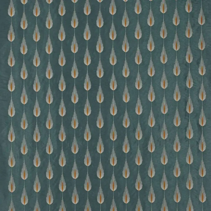 Plato Fabric - Teal / Copper swatch
