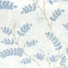 blue botanical embroideried fabric from Jane Churchill
