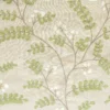 green botanical embroideried fabric from Jane Churchill