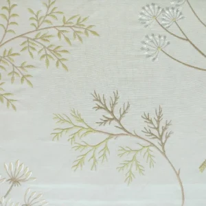 blue botanical embroideried fabric from Jane Churchill