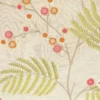 green botanical embroideried fabric from Jane Churchill