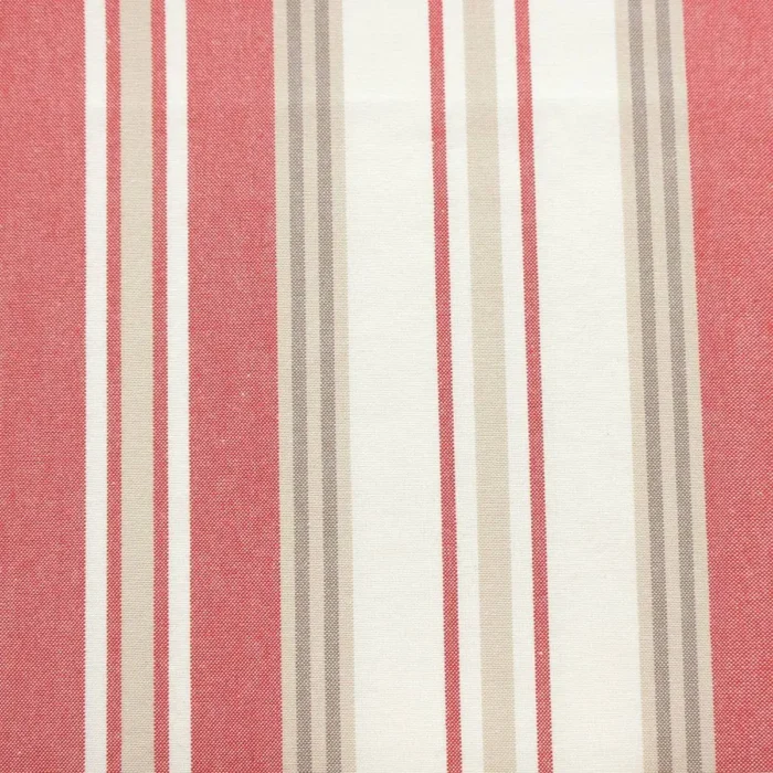 Hopwell Stripe Fabric - Red swatch