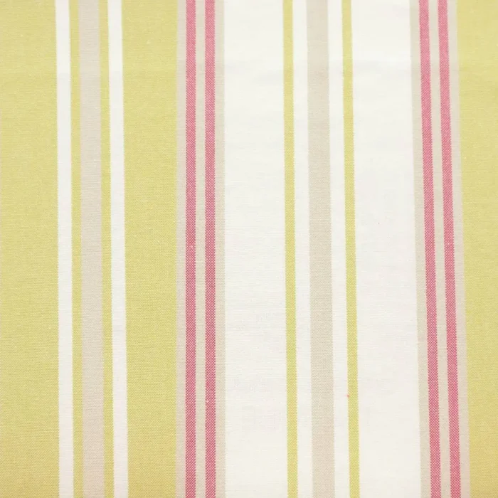 Hopwell Stripe Fabric - Leaf / Pink swatch