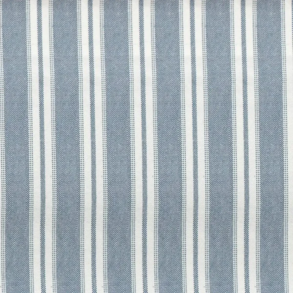 Linhope Stripe Fabric - Navy by blue striped cotton fabric from Jane Churchill