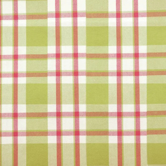 Talla Check Fabric - Green / Pink swatch