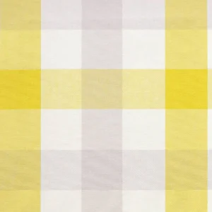 yellow checked cotton fabric from Jane Churchill