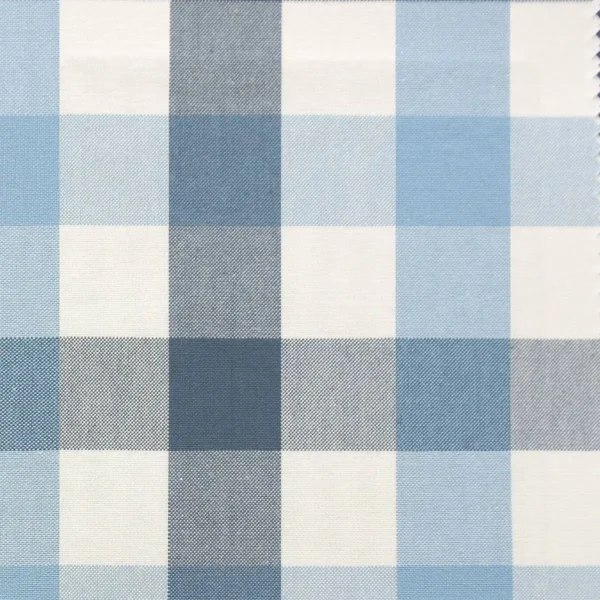 Kali Check Fabric - Navy by blue checked cotton fabric from Jane Churchill