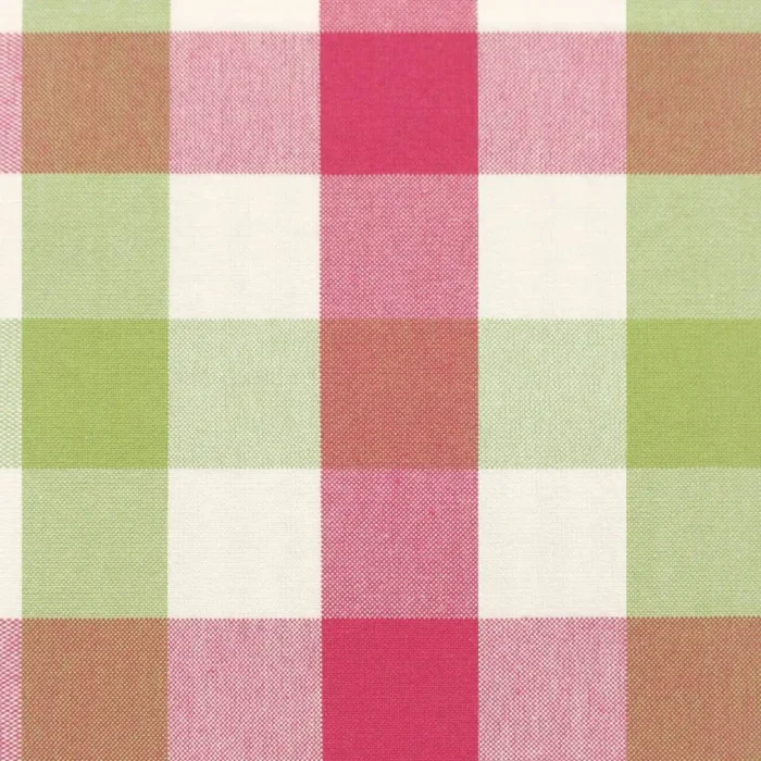 Kali Check Fabric - Pink / Green swatch