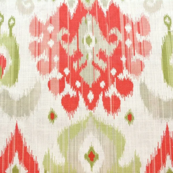 Nuri Fabric - Pink / Green by green misc cotton fabric from Jane Churchill