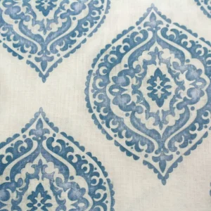 blue contemporary cotton fabric from Jane Churchill
