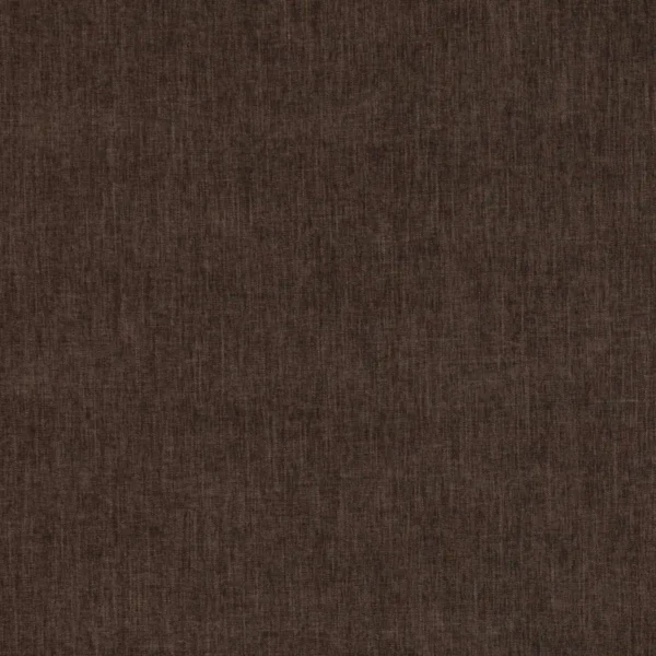 Palma Fabric - Chocolate by brown plain woven fabric from Jane Churchill