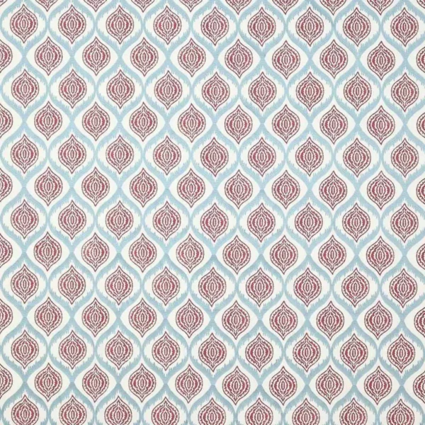 blue geometric cotton fabric from Jane Churchill