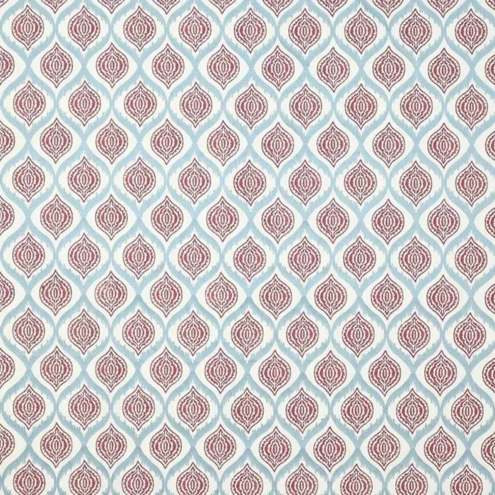 Avani Fabric - Red / Aqua swatch