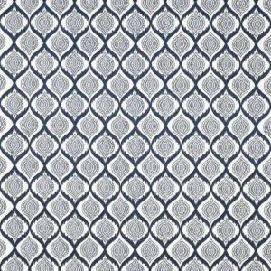 blue geometric cotton fabric from Jane Churchill