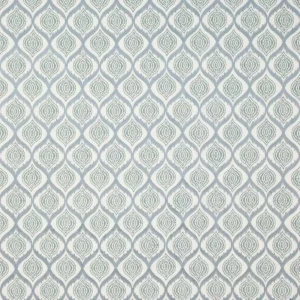 blue geometric cotton fabric from Jane Churchill