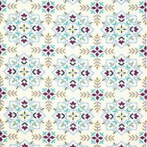 multicolour geometric printed fabric from Jane Churchill