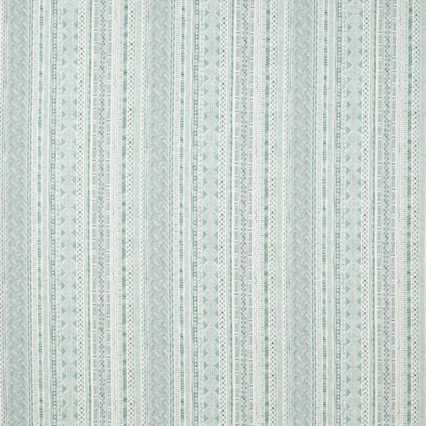 Taro Stripe Fabric - Emerald by green striped printed fabric from Jane Churchill