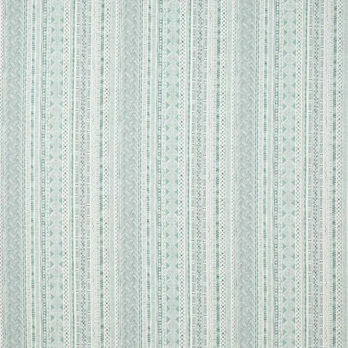 Taro Stripe Fabric - Emerald swatch