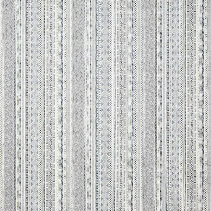 Taro Stripe Fabric - Indigo swatch