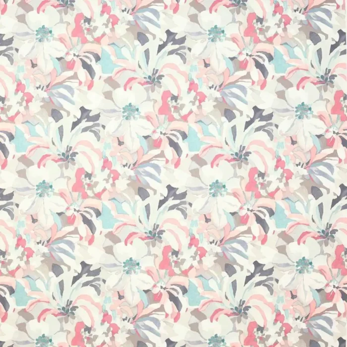 Hot House Fabric - Pink / Teal swatch
