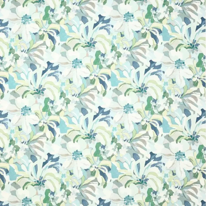 Hot House Fabric - Teal / Blue swatch