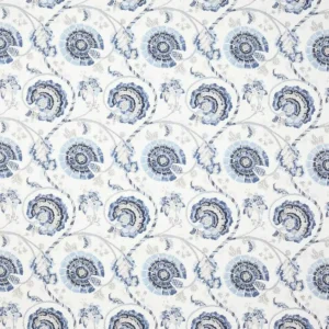 blue botanical printed fabric from Jane Churchill