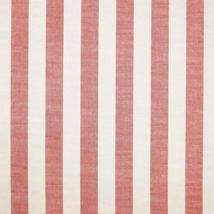 Almora Stripe Fabric - Red / Natural swatch
