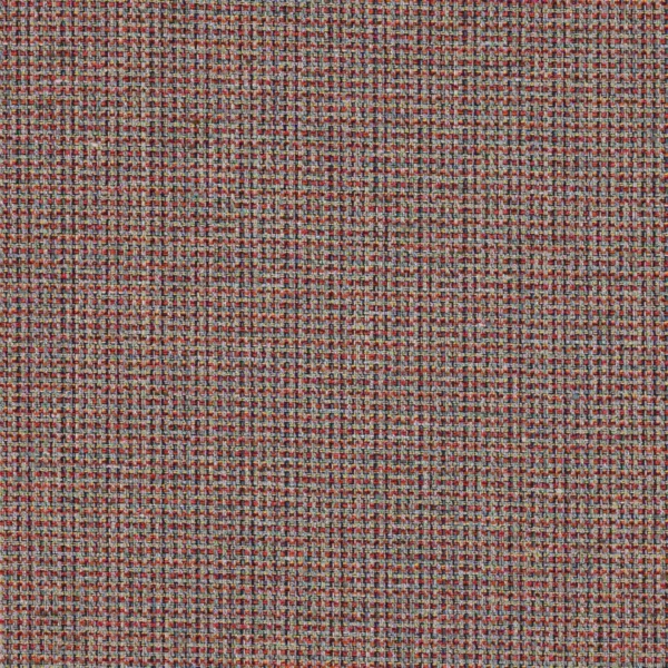 Romey Fabric - Multi / Indigo by multicolour plain woven fabric from Jane Churchill