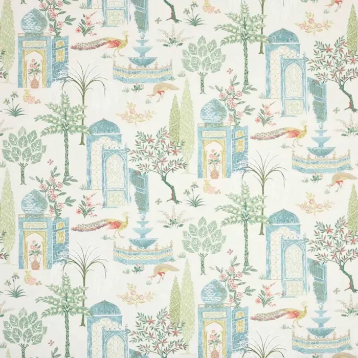 Persian Grove Fabric - Teal / Aqua swatch