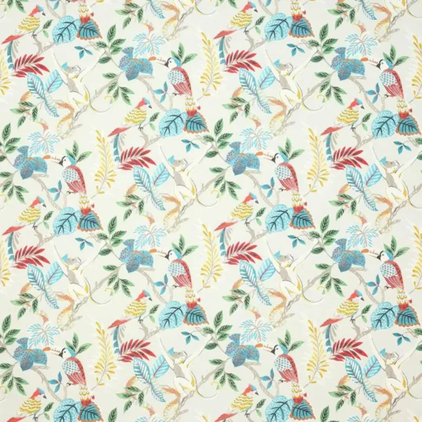 Indira Fabric - Multi by multicolour animal printed fabric from Jane Churchill