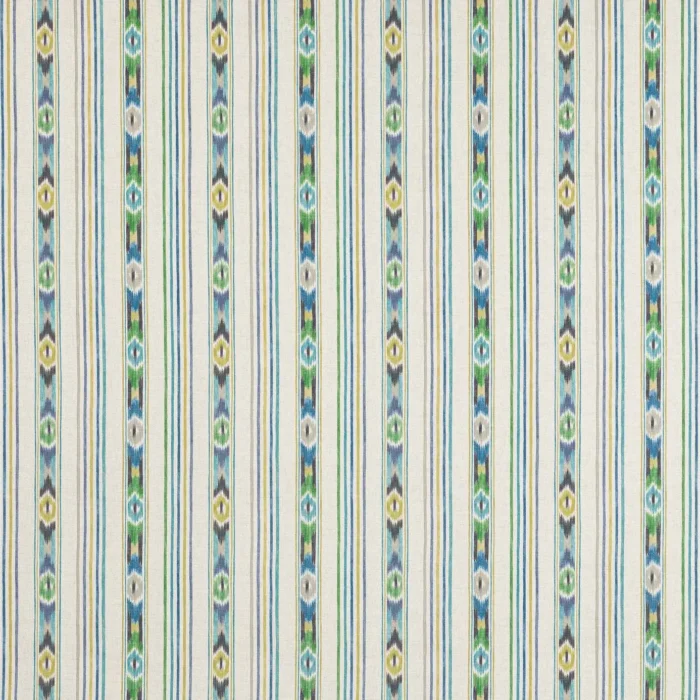 Sitari Stripe Fabric - Blue / Green – Blue Green swatch