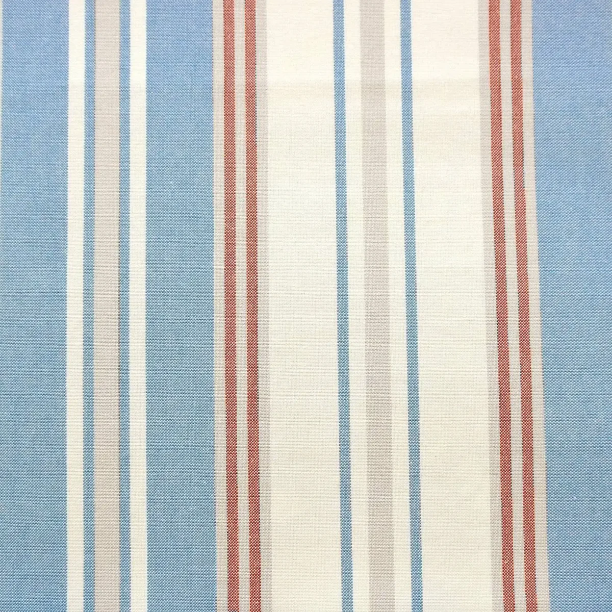 Hopwell Stripe Fabric - Blue / Red by blue striped cotton fabric from Jane Churchill