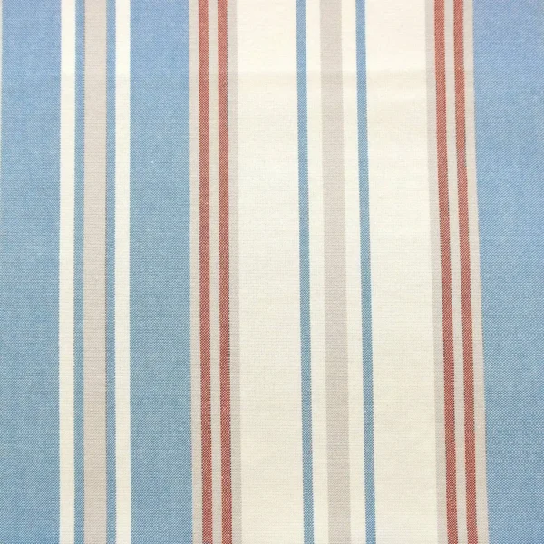 Hopwell Stripe Fabric - Blue / Red by blue striped cotton fabric from Jane Churchill
