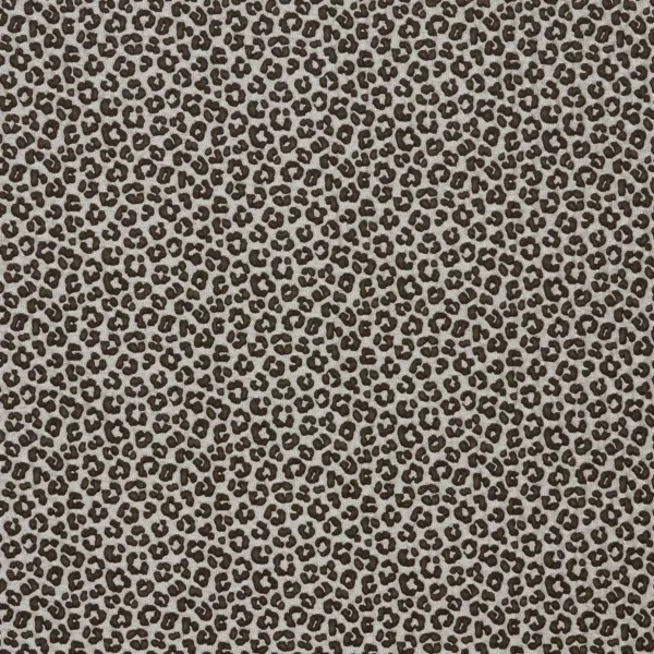 Amur Fabric - Ebony by black-grey animal jacquard fabric from Kai