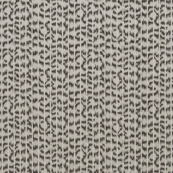 Caracal Fabric - Ebony by white striped jacquard fabric from Kai
