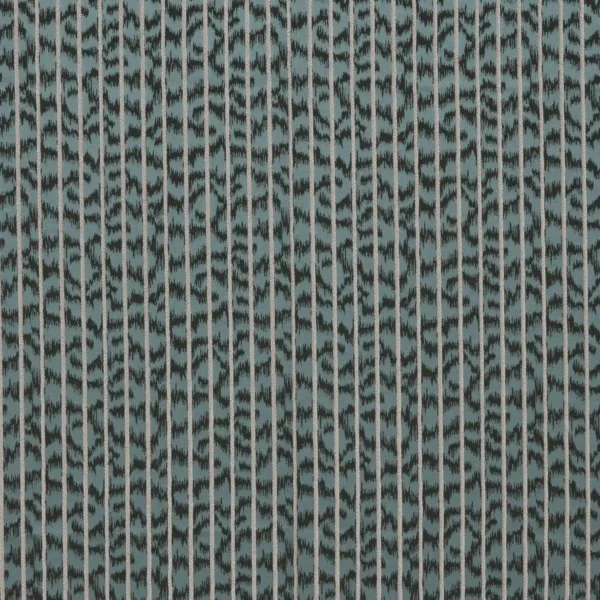 Caracal Fabric - Oasis by blue striped jacquard fabric from Kai