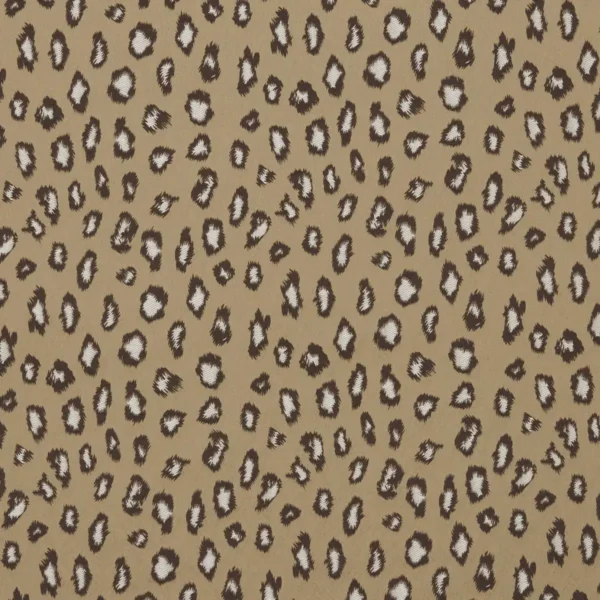 Faline Fabric - Gold by brown animal jacquard fabric from Kai