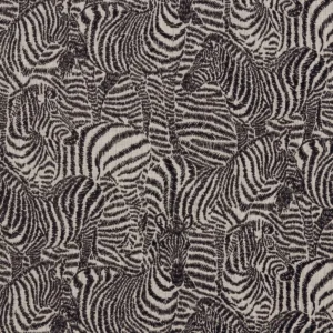 black-grey animal jacquard fabric from Kai
