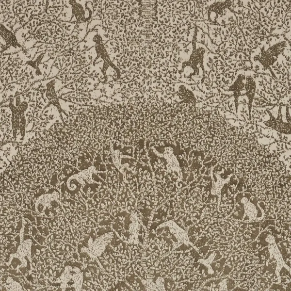Tilia Fabric - Bronze by brown animal velvet-chenille fabric from Kai