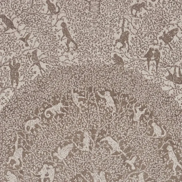 Tilia Fabric - Clay by brown animal velvet-chenille fabric from Kai