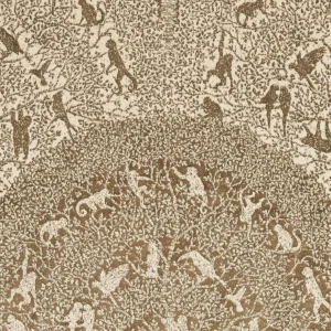 brown animal velvet-chenille fabric from Kai