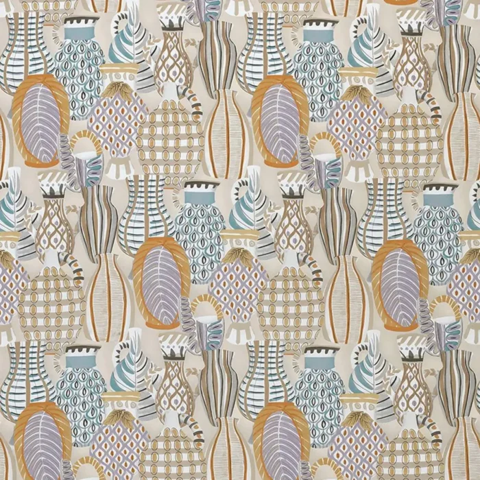 Collioure Fabric - Taupe / Soft Gold swatch