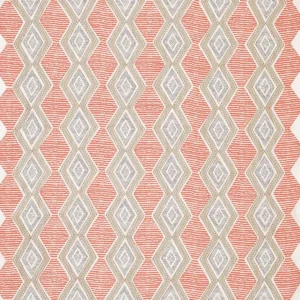 brown geometric embroideried fabric from Nina Campbell