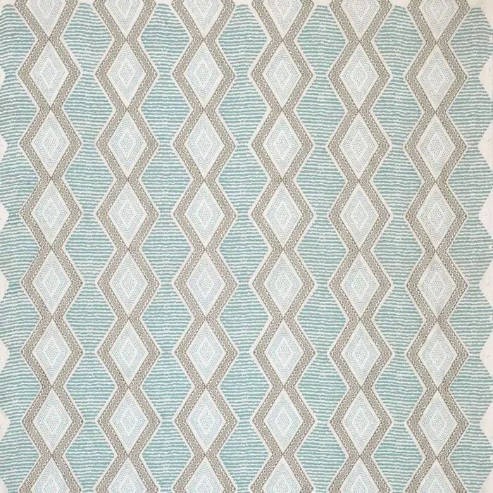 Belle Ile Fabric - Aqua / Beige swatch