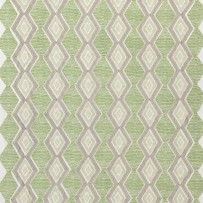 Belle Ile Fabric - Green / Beige swatch