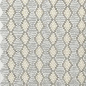 black-grey geometric embroideried fabric from Nina Campbell