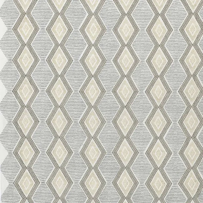 Belle Ile Fabric - Grey / Gold swatch