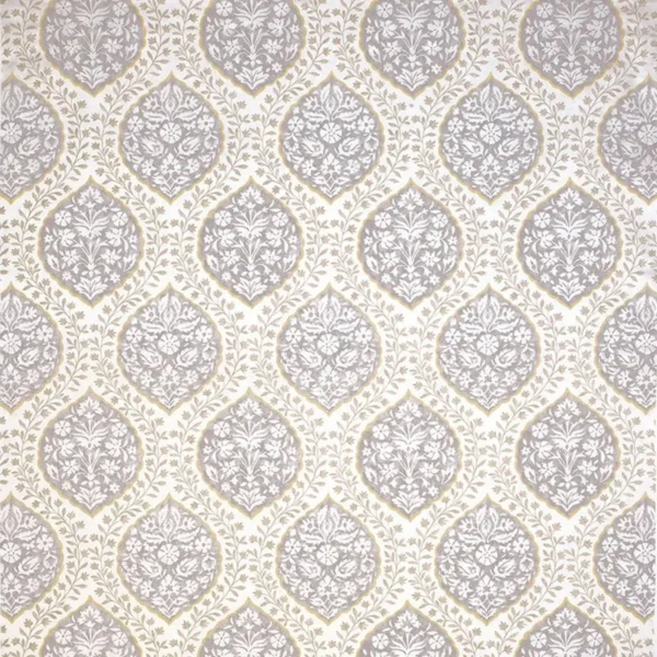 black-grey botanical woven fabric from Nina Campbell
