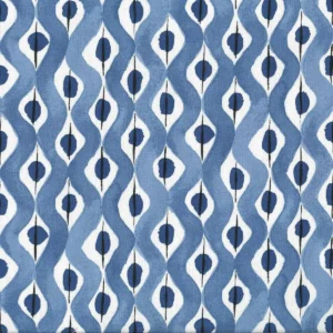 blue striped cotton fabric from Nina Campbell