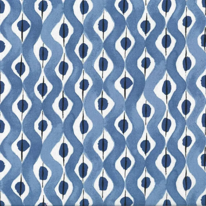 Beau Rivage Fabric - Blue / Indigo swatch
